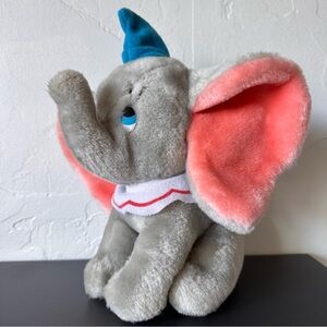 Vintage 1980’s Disney Disneyland Stuffed Dumbo Elephant Plush 9” EUC Collectible
